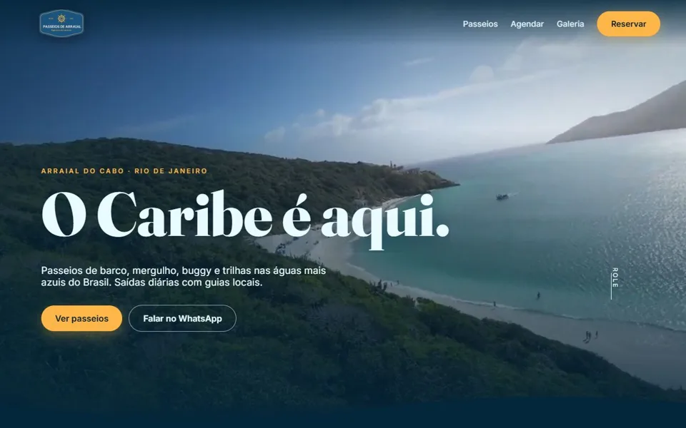 Site Passeios de Arraial