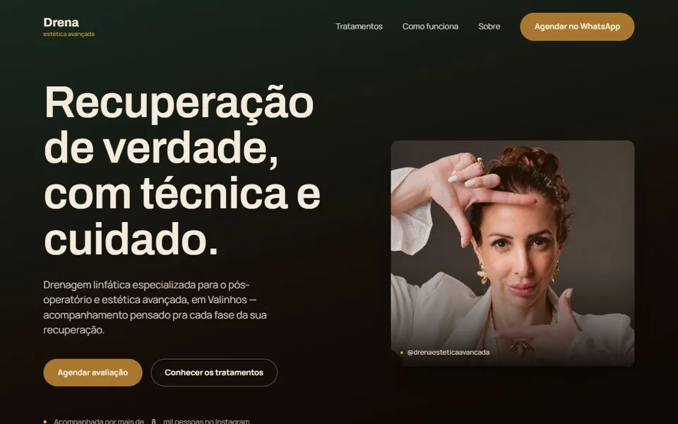 Site Drena Estética Avançada